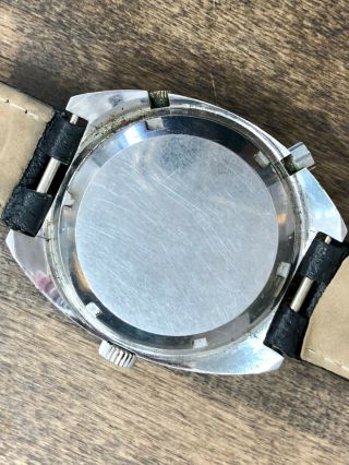 Vintage Heuer Autavia 1163V Chronograph Mens Steel Date Watch Cal 12 3