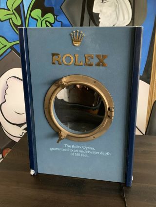 Rare Vintage Rolex Dealer Store Window Display For Vintage Submariner