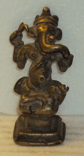 Antique Hindu God Ganesha Traditional Indian Ritual Brass Elephant God 16 3