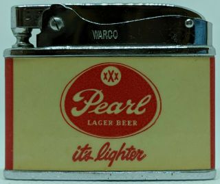 Flat Advertising Lighter Pearl Lager Beer Made In Japan