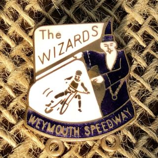 Speedway Weymouth Wizards Badge 1970s Vintage