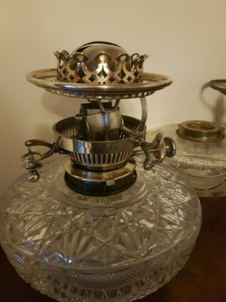 Victorian Antique Hinks No2 Saftey Silver Plated Oil Lamp Burner Soldered Bayone