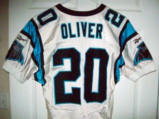 Winslow Oliver Game Worn Jersey Rookie Year 1996 Carolina Panthers Mexico
