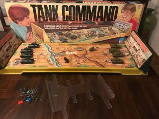 Tank Command Board Game By Ideal Strategic Battle Action Vintage 1975 —nice—