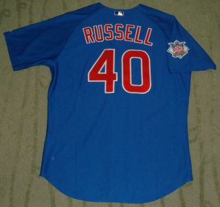 Chicago Cubs James Russell Game Worn Alternate 