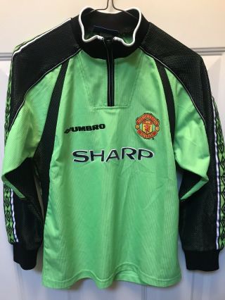 Vintage Umbro Manchester United Goalkeeper Jersey Shirt Soccer Football 158