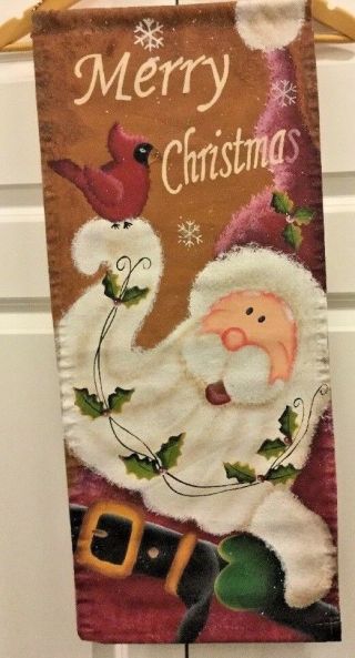 Vintage Merry Christmas Hanging Wall Banner