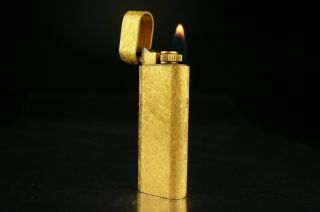Cartier Gas Lighter Paris Gold Color Oval Vintage A29