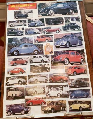 Vw Volkswagon Bug Poster Print Vintage 1984 Automobile Auto
