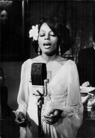 Vintage Photograph Of Diana Ross As Billie Holiday In The Movie " Lady Sings