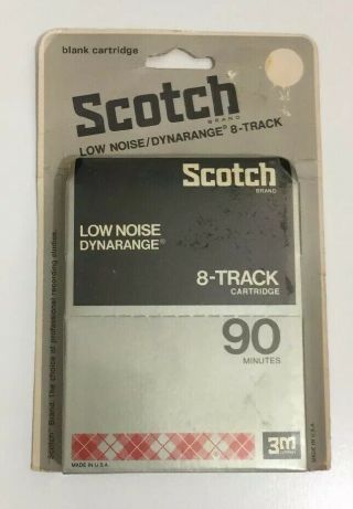 Vintage Scotch 8 Track Low Noise Dynarange 3m 90 Minute Blank Tape Nib (c106)