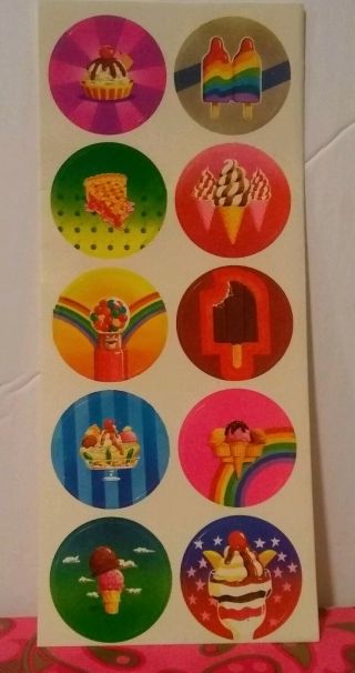 Vintage Pineapple Industries Ice Cream Sticker Sheet Retro Neon Stickers Mods.