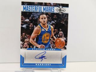 2012 - 13 Limited Stephen Curry Masterful Marks Auto Autograph 56/99 Warriors