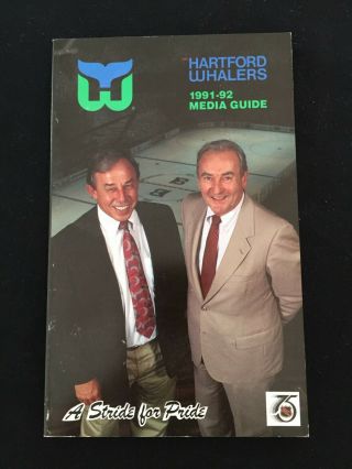 Hartford Whalers 1991 - 92 Media Guide