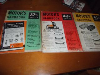 Vintage Motors Handbooks Set Of,  37,  40,  & 42nd Editions