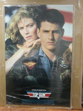 Top Gun Vintage Poster Tom Cruise Actor 1986 Movie Kelly Mcgillis Inv 4581