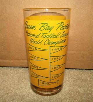 Green Bay Packers World Champions 1929 - 1962 Glass