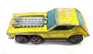 Vintage 1971 " Open Fire " Hot Wheels Redline Spectraflame Yellow Car Hk