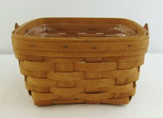 Vintage 1992 Longaberger Large Berry Basket With Protector & Swing Handle