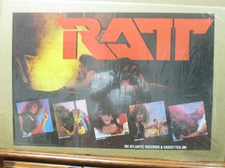 Vintage Poster Ratt Advertisement Rock Heavy Metal 1984 Inv G1383