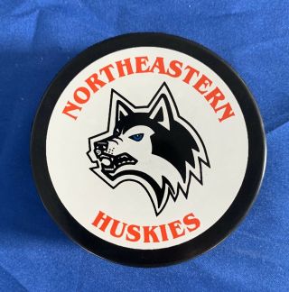 Northeastern University Official 1998 - 99 Hockey East Game Puck 15 Years Ncaa