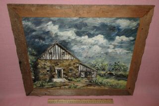 Vintage Oil Painting American Nancy Sawin Impressionist Landscape Mill Painting 2