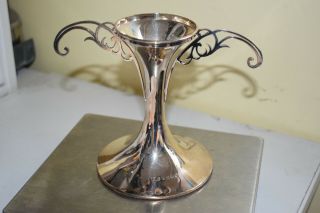 Antique Art Nouveau Solid Silver Sterling Vase Hallmarked