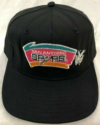 Vintage San Antonio Spurs David Robinson Snapback Hat Ajd