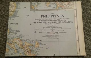 Hard To Find Vintage 1945 Map Of The Philippines South Pacific Manila