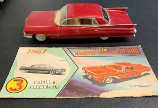 Vintage Jo - Han 1961 Cadillac Fleetwood 1:25 Scale Plastic Model Kit Built Rare