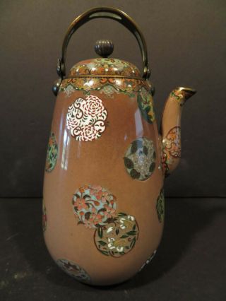 Japanese Meiji Period Cloisonne 5.  5 " Namikawa Style Teapot