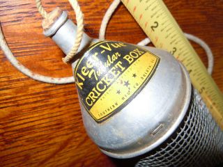 " Kleer - Vue " Tubular Cricket Box For Bait Fishing - Southern Mfg - See Photos