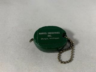 Vintage Marvel Industries Inc Sturgis,  Mi Advertising Tape Measure Key Chain