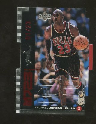 1999 - 00 Upper Deck Mj23 Die - Cut Michael Jordan Bulls Hof 01/23