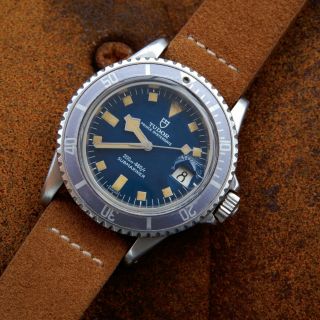 Rolex Tudor 9411/0 Submariner Snowflake Blue Dial Vintage 1976 Ghost Bezel Date