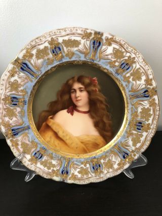 Antique Royal Vienna Plate “lassitude” Signed Wagner,  Art Nouveau