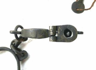 Old Vintage Antique Handcrafted Iron Adjustable Lock Handcuffs,  Collectible 3