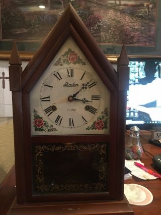 31 Day Vintage Linden Mantel Parlor Shelf Steeple Clock
