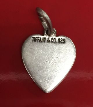 Vintage Tiffany & Co.  Signed Sterling Silver Heart Pendant 925