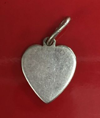 Vintage Tiffany & Co.  signed Sterling Silver Heart pendant 925 2