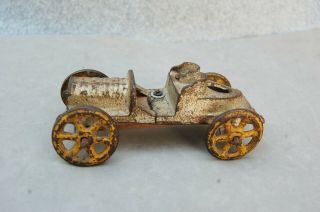 Cast Iron Toy Roadster Race Car Antique Vintage 5 " X 2 3/4 " 845 Broken / Parts