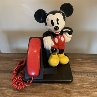 Vintage Disney Mickey Mouse At&t Corded Touch Tone Phone