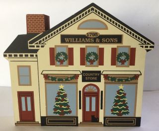 Vintage Cats Meow Village Williams & Sons Country Store 2 Sided Collectible