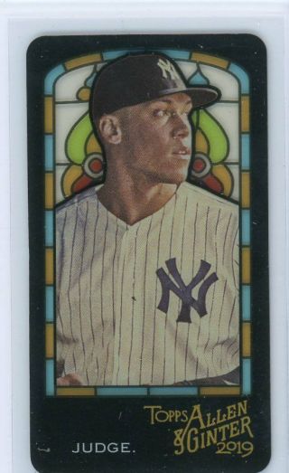 Aaron Judge 2019 Allen Ginter Stained Glass Mini /25 (from Rip Card) Yankees