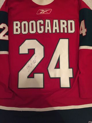 Authentic Game/team Issued Derek Boogaard Minnesota Wild Autographed Jersey