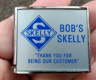 Rare Vintage Skelly Oil Co.  Dealer " Barlow " Tape Measure.  Nos &