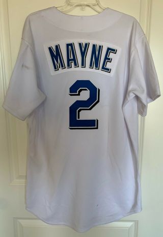 MLB Kansas City Royals BRENT MAYNE 2 Majestic Team - Issued White Jersey (Sz 46) 2