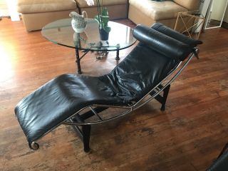 Vintage Le Corbusier Cassina Lc4 Chaise Lounge Chair Leather Knoll