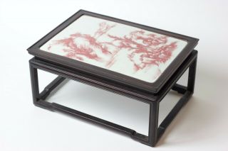 Chinese Antique Porcelain Table Stand,  Tray,  China