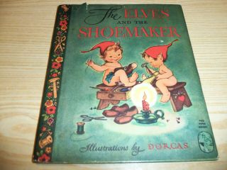 Vintage Pied Piper Book The Elves And The Shoemaker W Dust Jacket 1946